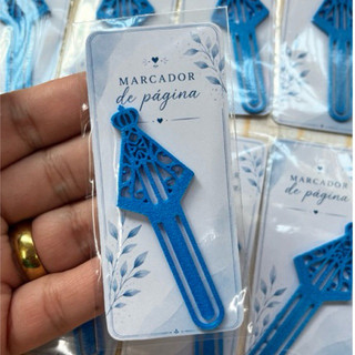 Kit Marca Página Nossa Senhora Aparecida para Bíblia e Livros Lembrancinha Religiosa 10 Unidades