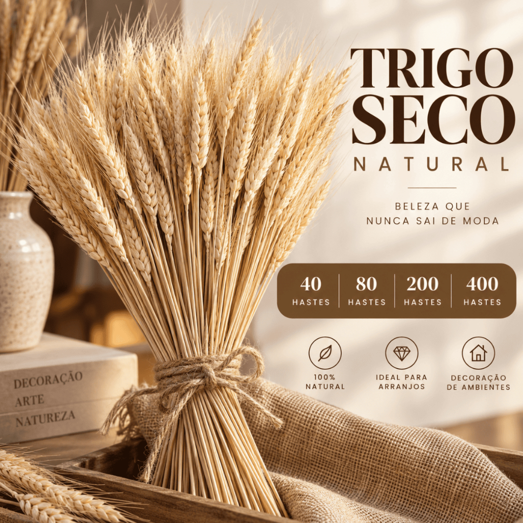 Trigo Seco Natural 40 80 200 Hastes Flores Desidratadas para Vaso Arranjos Decoração