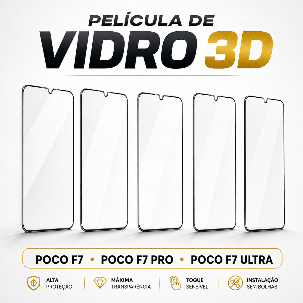 Películas para Poco F7 | Pro | Ultra - Vidro 3D