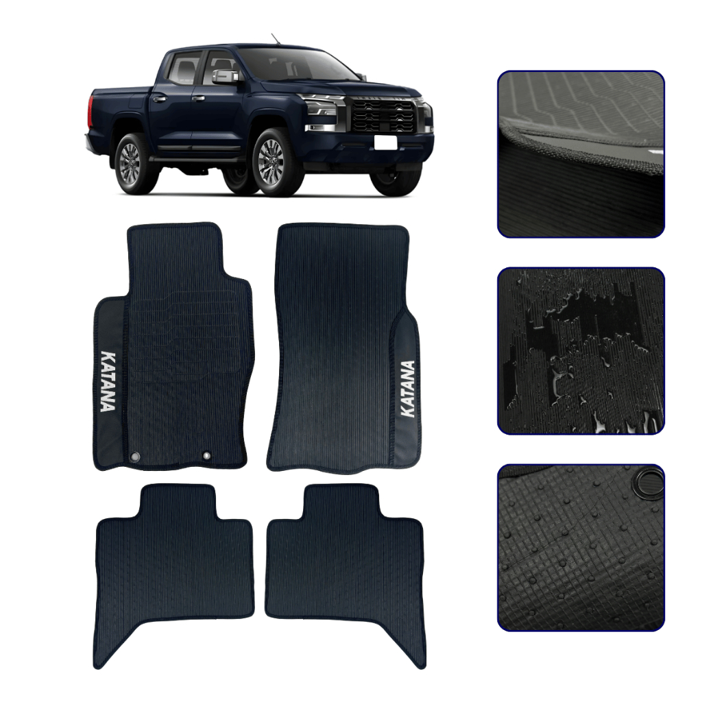 Jogo de Tapete Emborrachado para L200 All New Triton Katana 2026 2027 Kit Automotivo