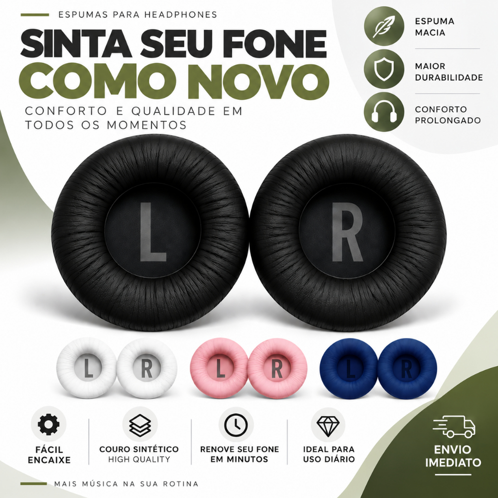 Espuma Infantil Compatível com Fone JBL JR310/JR310BT