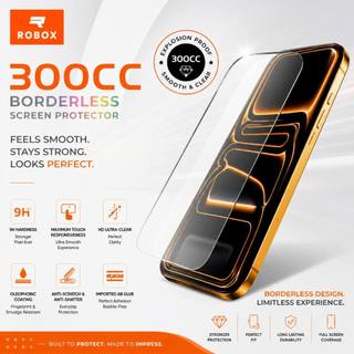 Película de Vidro Temperado Curvo Sem Bordas 300CC para iPhone XR 11 13 13 PRO 14 16E 17E 13 PRO MAX 14 PLUS 17 18 PRO