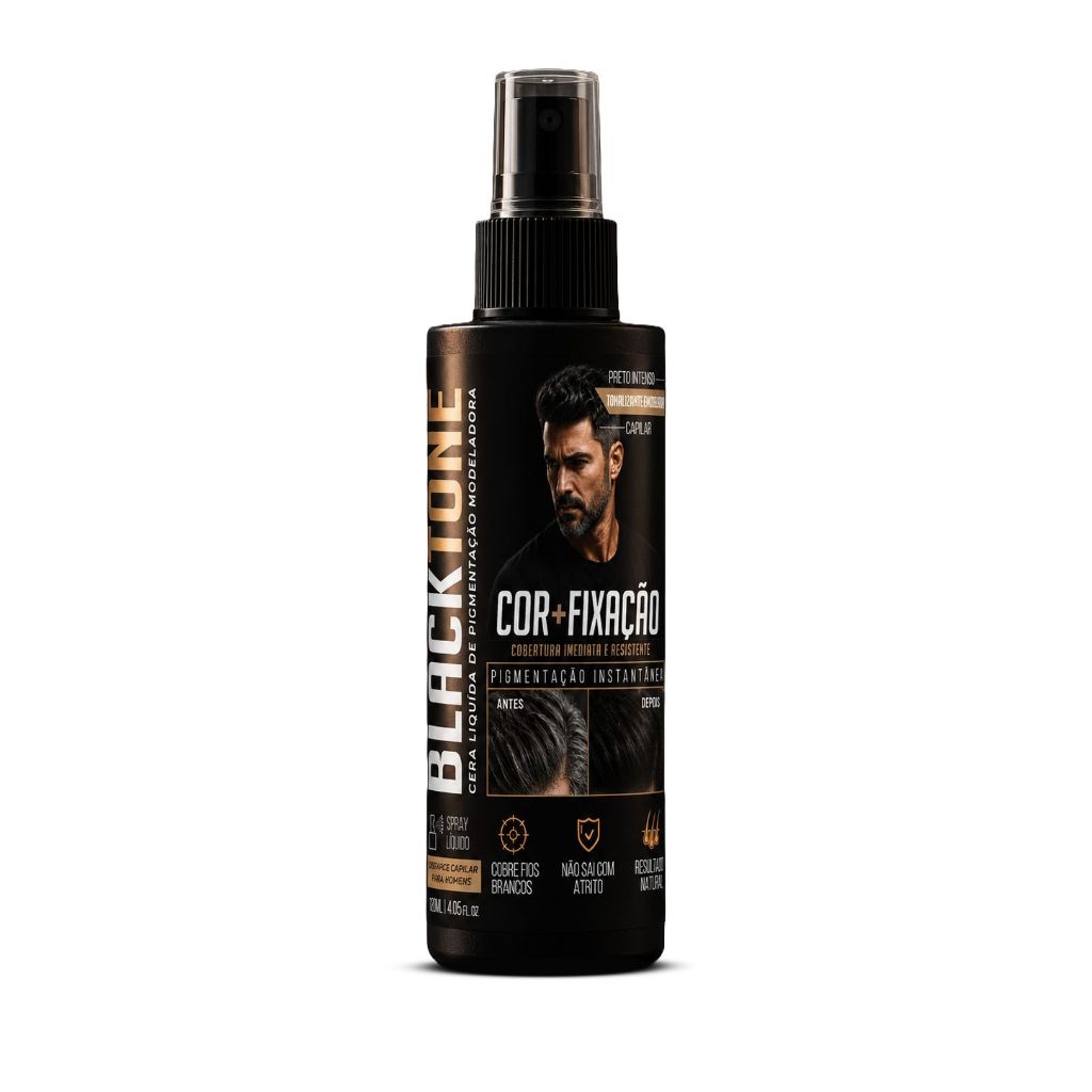 Lafaiete Spray Fixador com Cor PRETO Cor+Fixação