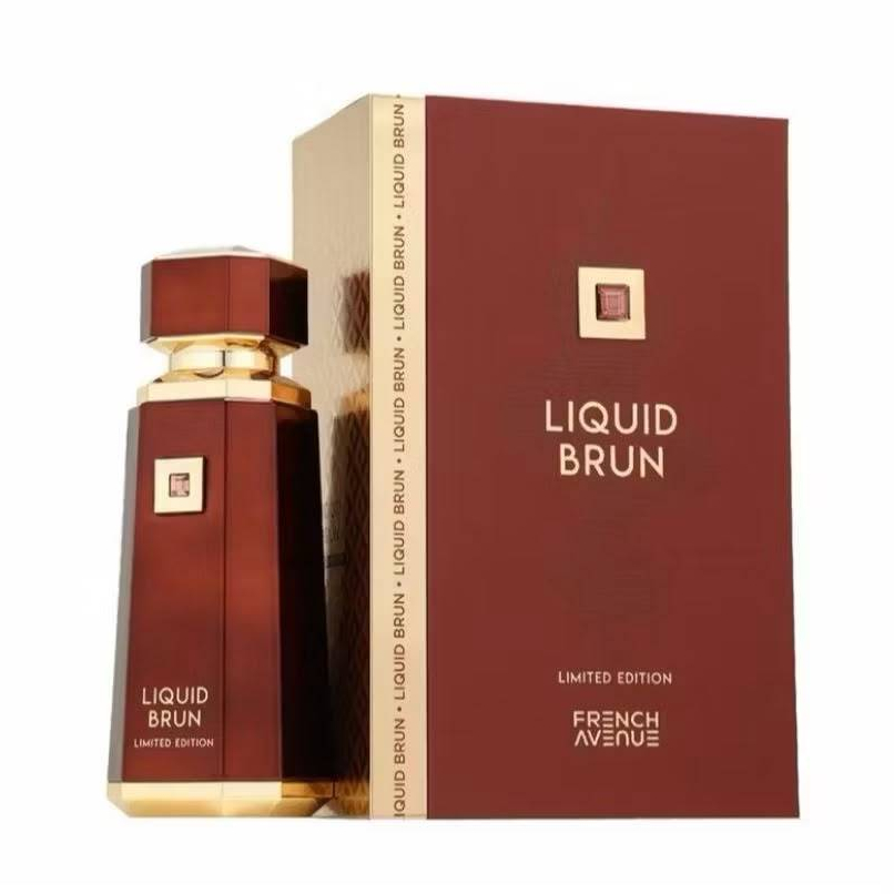 Perfume Masculino French Avenue Liquid Brun EDP 100ml Original | Perfume Árabe Doce Baunilha Gourmand Oriental