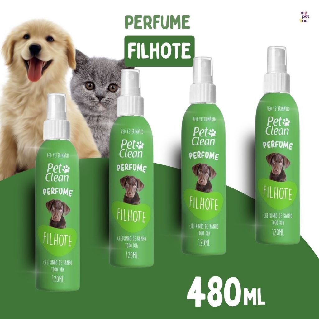 Kit 4 Perfume Pet Clean Filhotes - 120ml