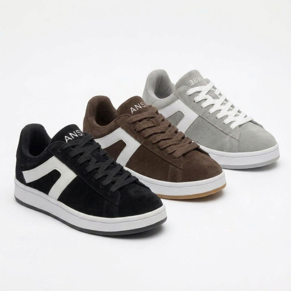Tênis Feminino Casual Moderno Masculino Estiloso Camurça Confortável Resistente Lançamento Unissex 34 Ao 43