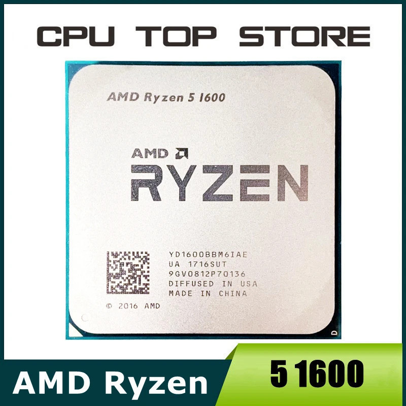 Processador AMD Ryzen 5 1600, 6/12 núcleos, 3.6GHz, AM4 + Pasta termica.
