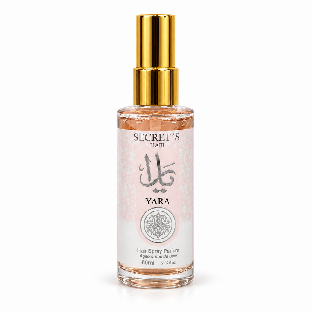 Perfume Capilar Secret's Hair Yara 60ml – Doce Floral Alta Fixação e Brilho, Projeção Envolvente