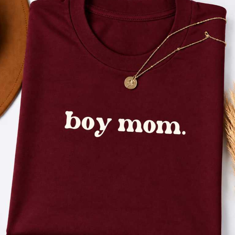 Camisa Camiseta T-Shirt Feminina Boy Mom Delicada Casual Minimalista Dia a Dia Estilosa 100% Algodão Estampada