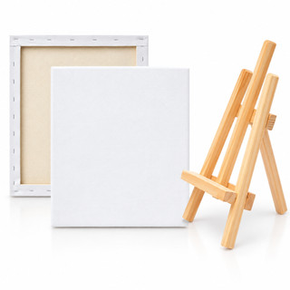 Kit de Pintura com 15 Mini Cavaletes e 15 Telas 10x15cm
