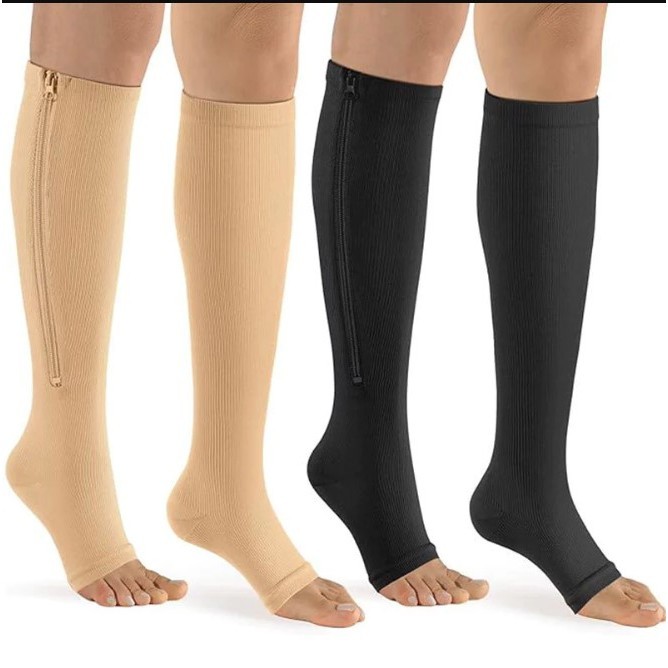 Meia 3/4 Compressão Média 15-20mmhg - Ortopédica - Varizes - Unisex