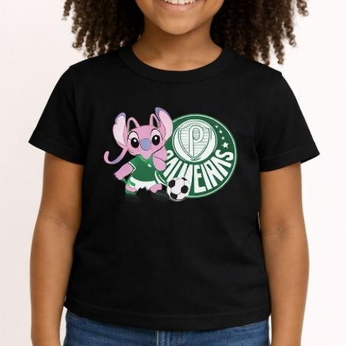 Camiseta Camisa Stich Verdão100% Algodão confortável estilosa é divertida Envio Imediato