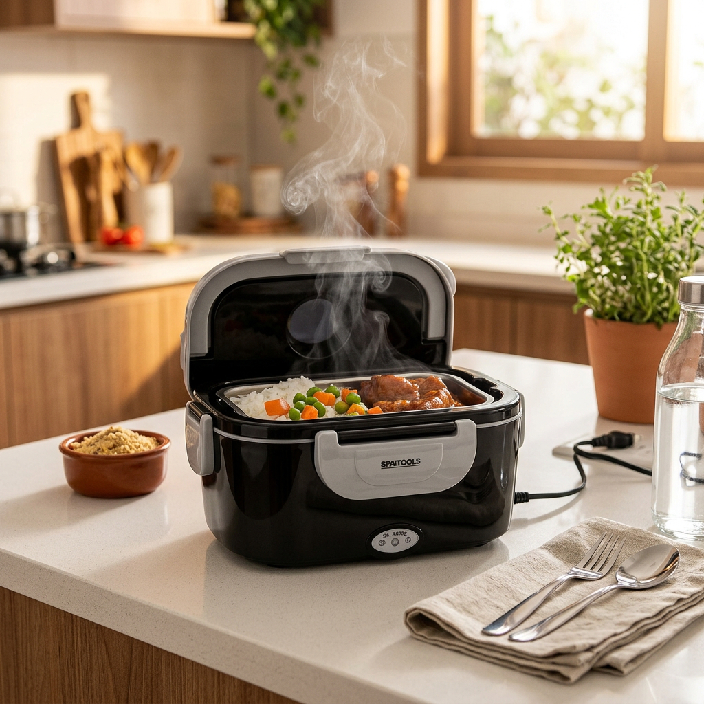 Marmita Elétrica Bivolt 1,5L Marmiteira Portátil 60W Aquecedor de Comida Trabalho Viagem