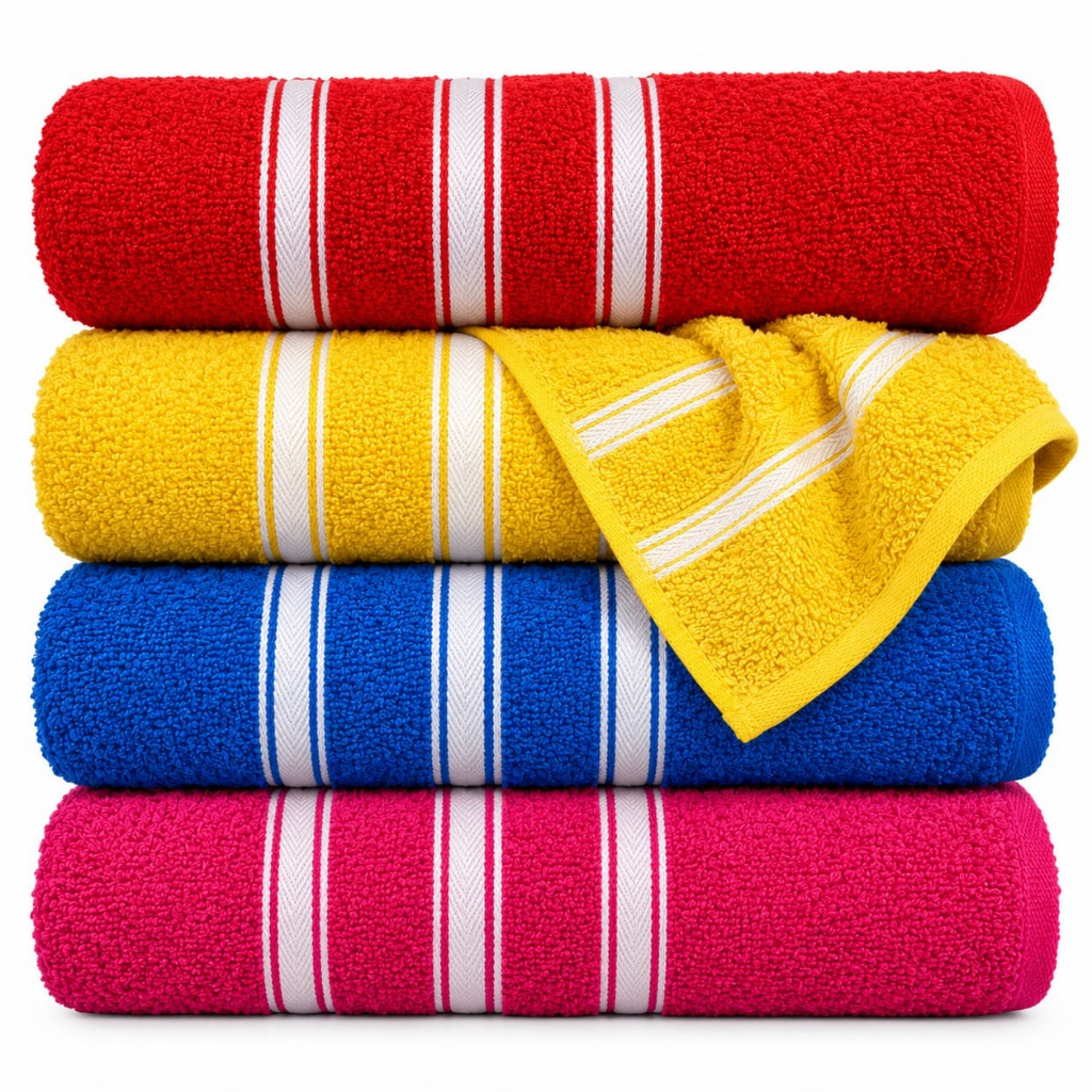Kit 4 / 2 Toalha Banho Grande 100% Algodão 4 Unidades Felpuda Macia Confort Toque Macio Cores Sortidas