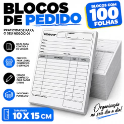 Bloco de Pedido 100 Folhas A6