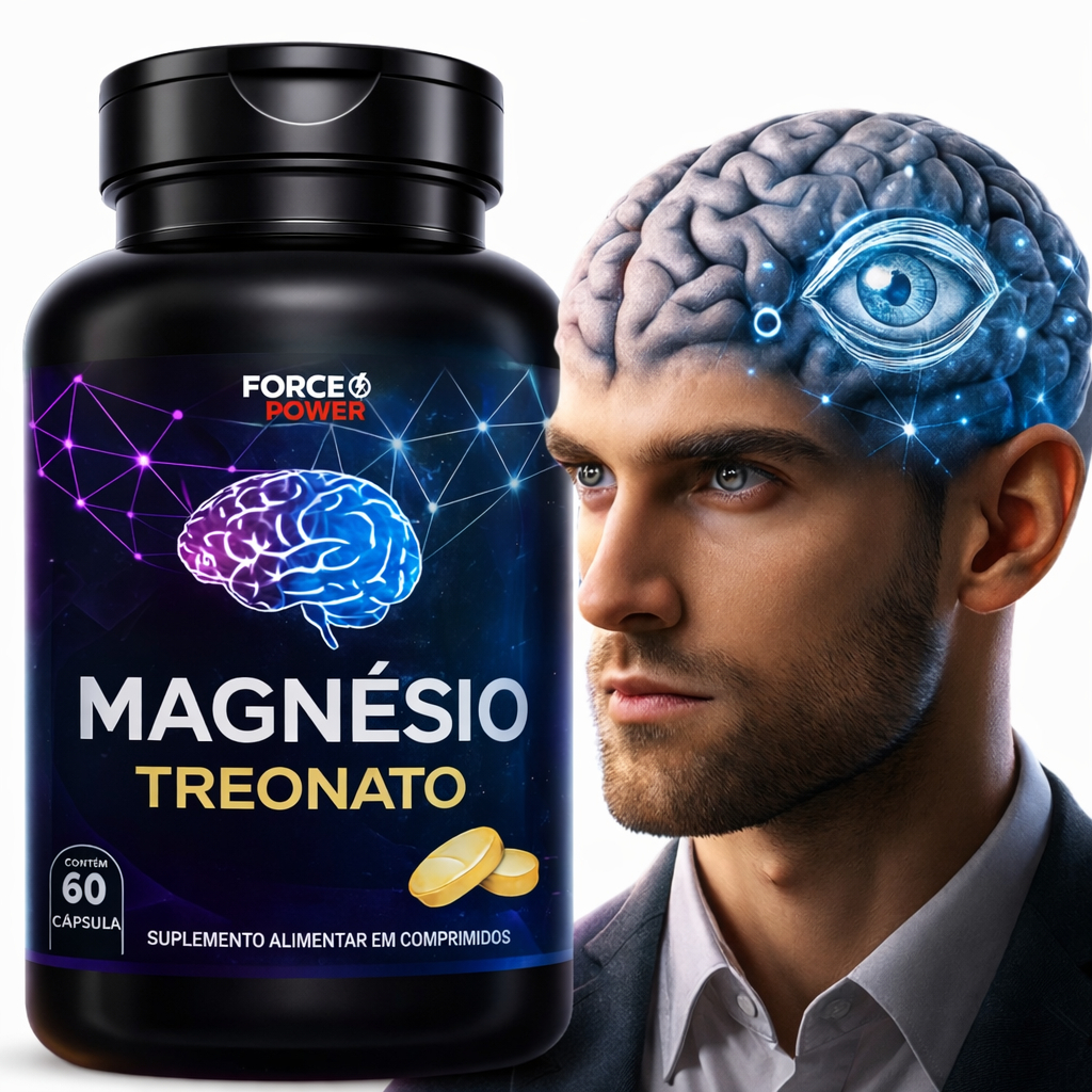 Treonato de Magnésio ORIGINAL 1000 mg com Treonina 60 Comprimidos - POTE PARA 30 DIAS USO
