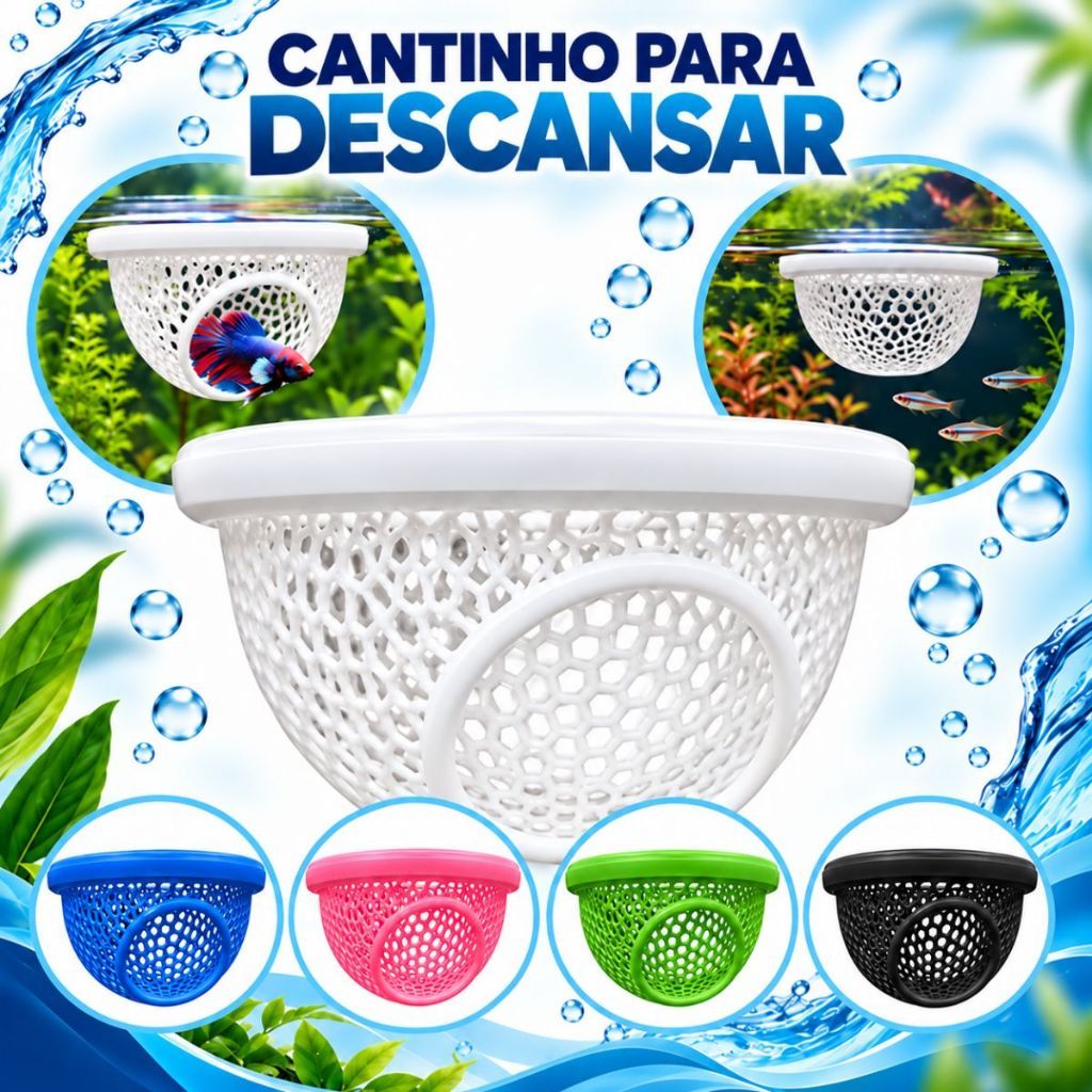 Esconderijo Flutuante para Peixes Betta Toca para Aquário Cama Folha Descanso Aquarismo Decoração