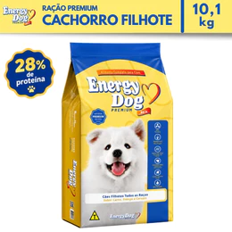 Ração Premium Energy Dog Cachorro Filhote 10,1kg Sabor Carne e Frango Todas as Raças
