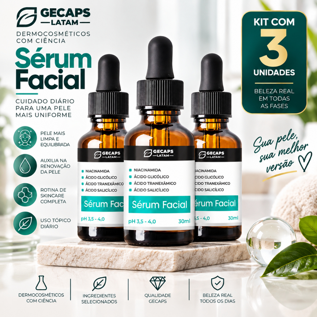 3x Sérum Clear Clareador vittage 30ml