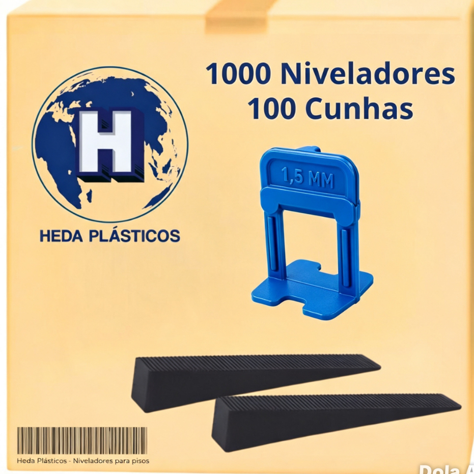 1000 Espaçador Nivelador Piso 1,5mm Mais 100 Cunhas Slim material novo