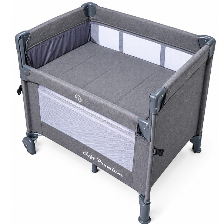 Berço Cercado Moisés Bebê Suporta Até 15 KG Lateral Da Cama Portátil Com Bolsa De Transporte Regulagem E Mosquiteiro