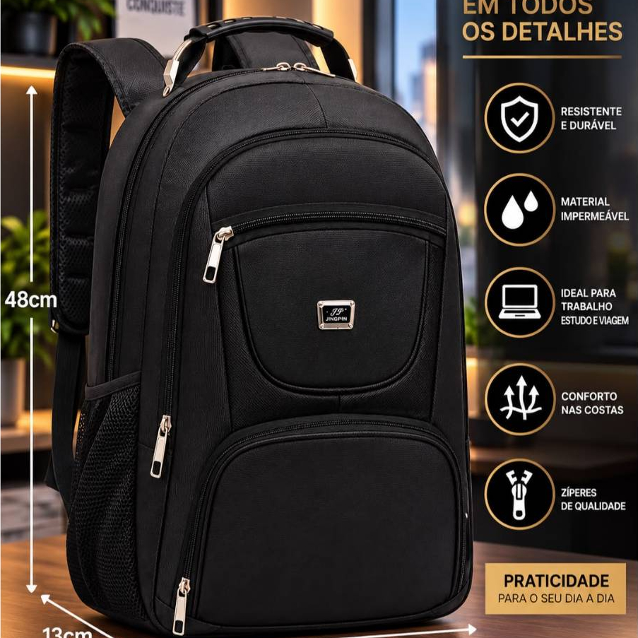 【Oferta Relâmpago da Loja】Mochila Masculina Reforçada Escolar-Faculdade-Trabalho Impermeável