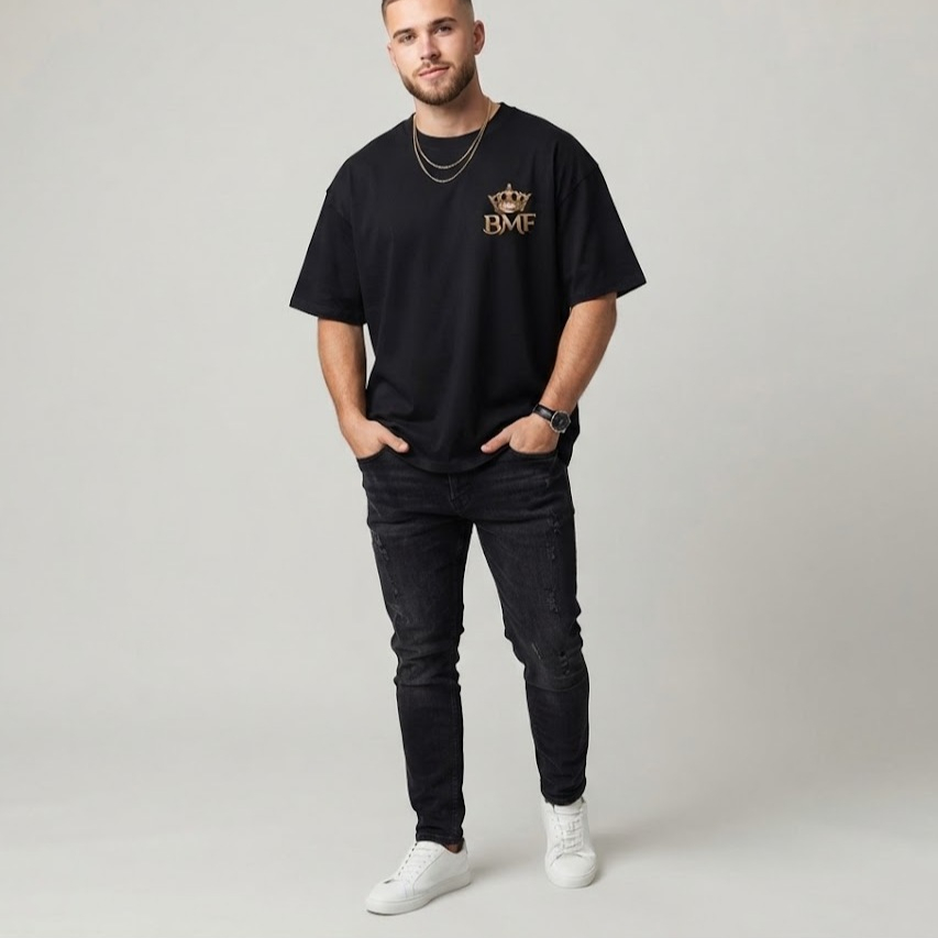 Camiseta Masculina Oversized BMF streetwear, Masculino Estilosa Confortavel