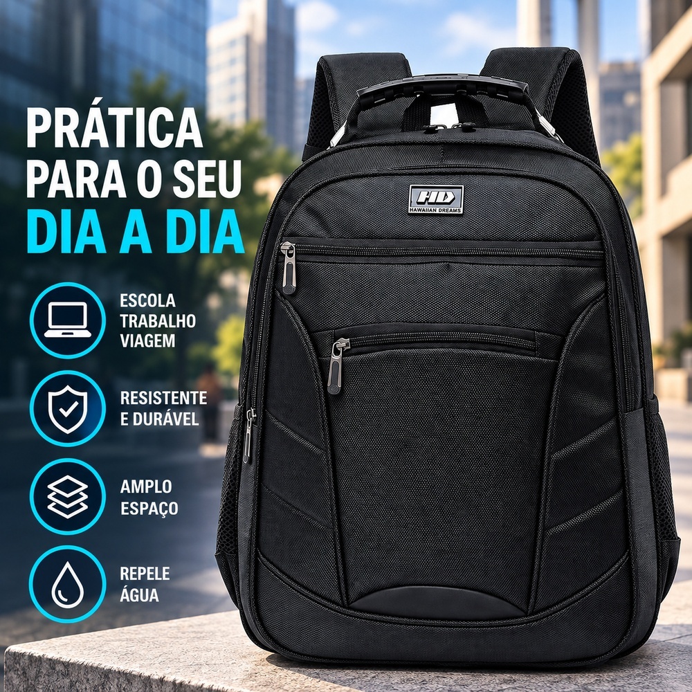 Ghelph Mochila Masculina Grande Reforçada para Notebook Escolar Faculdade Trabalho Viagem Resistente à Água