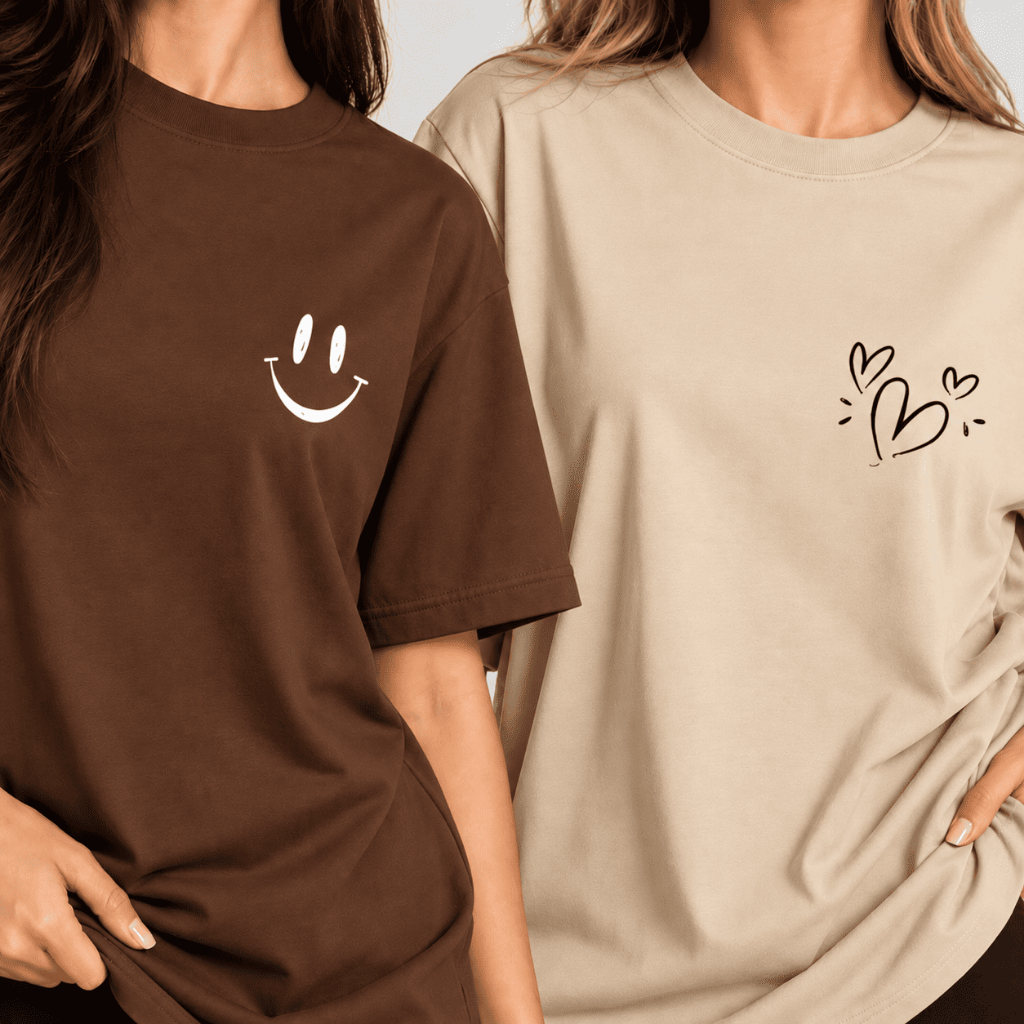 Kit 2 Camisetas Femininas Blusão Camiseta Maior Estilo Oversized Academia Treino Fitness Casual Com Estampa
