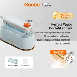 Gaabor Ferro Elétrico 1200W Seco e Molhado com Vapor 6 Furos Pressurizado 127V/220V HM-M03A