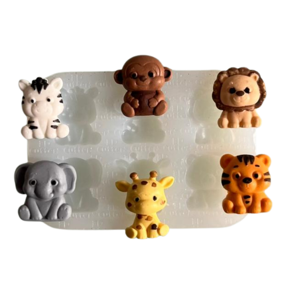Molde de Silicone para apliques de Confeitaria - Safari 2