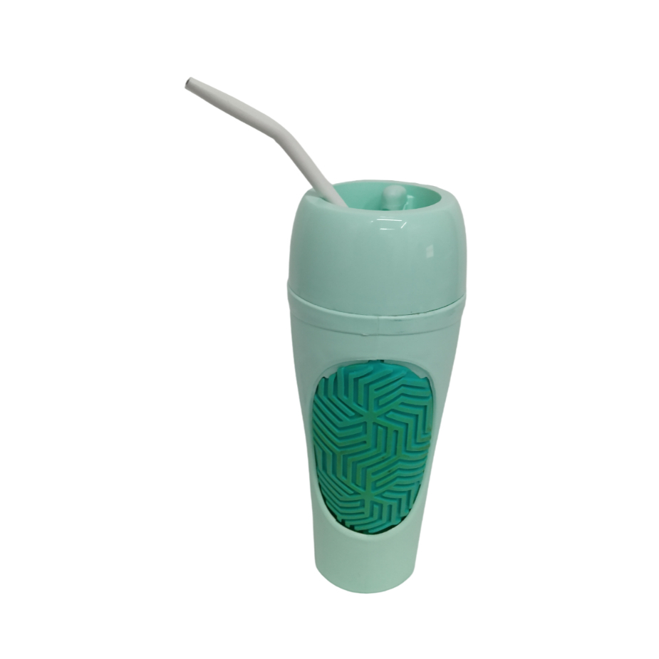 Cuia Tereré Copo Verde 400ml + 1 Bomba Alumínio