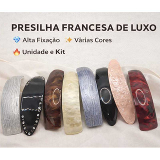 PRENDEDOR Presilha /FranCesa de Luxo Alta Fixação | Bico de Pato Grande | Várias Cores | Unidade ou Kit 2