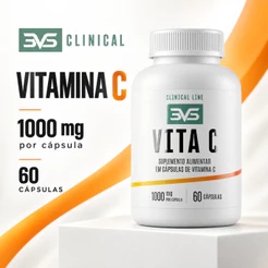 Vitamina C 100% Pura E Concentrada - 60 Cápsulas - Fórmula Exclusiva Com 1000mg Por Cápsula 3VS