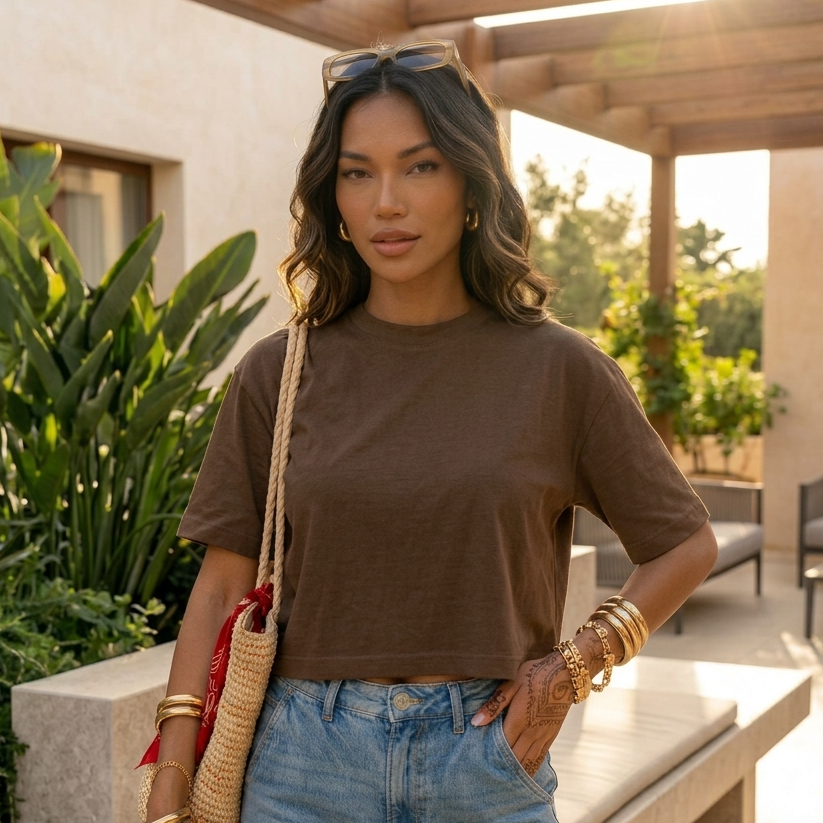 Cropped Feminino Oversized Casual Soltinho Leve Confortável Elegante Blusinha Camiseta