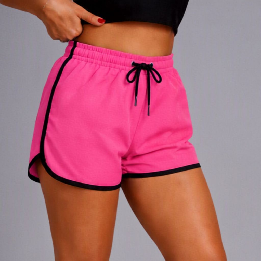 Short Feminino Tactel Elastano Plus Size Liso para Praia e Piscina