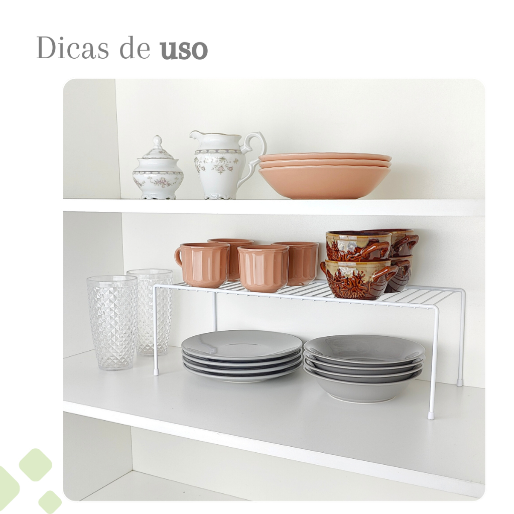 Kit 2 Organizador Prateleira 51cm Cozinha Multiuso Armario — imagem 2 de 2