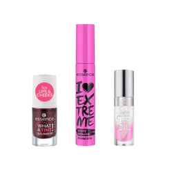 KIT Máscara de Cílios I Love Extreme + Óleo Labial Hydra Kiss 01 + Lip Tint essence