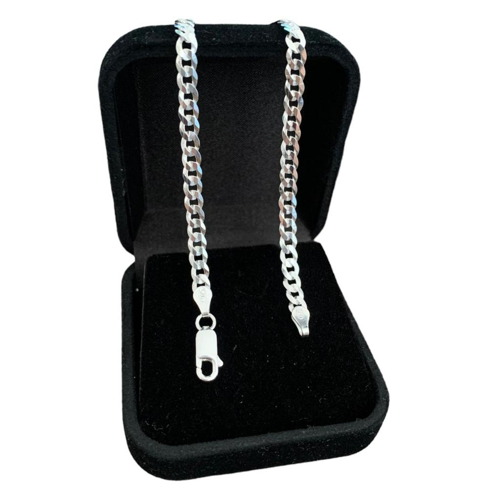Pulseira De Prata 925 Masculina 4mm Prata legítima maciça com garantia.