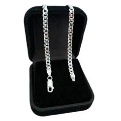 Pulseira De Prata 925 Masculina 4mm Prata legítima maciça com garantia.