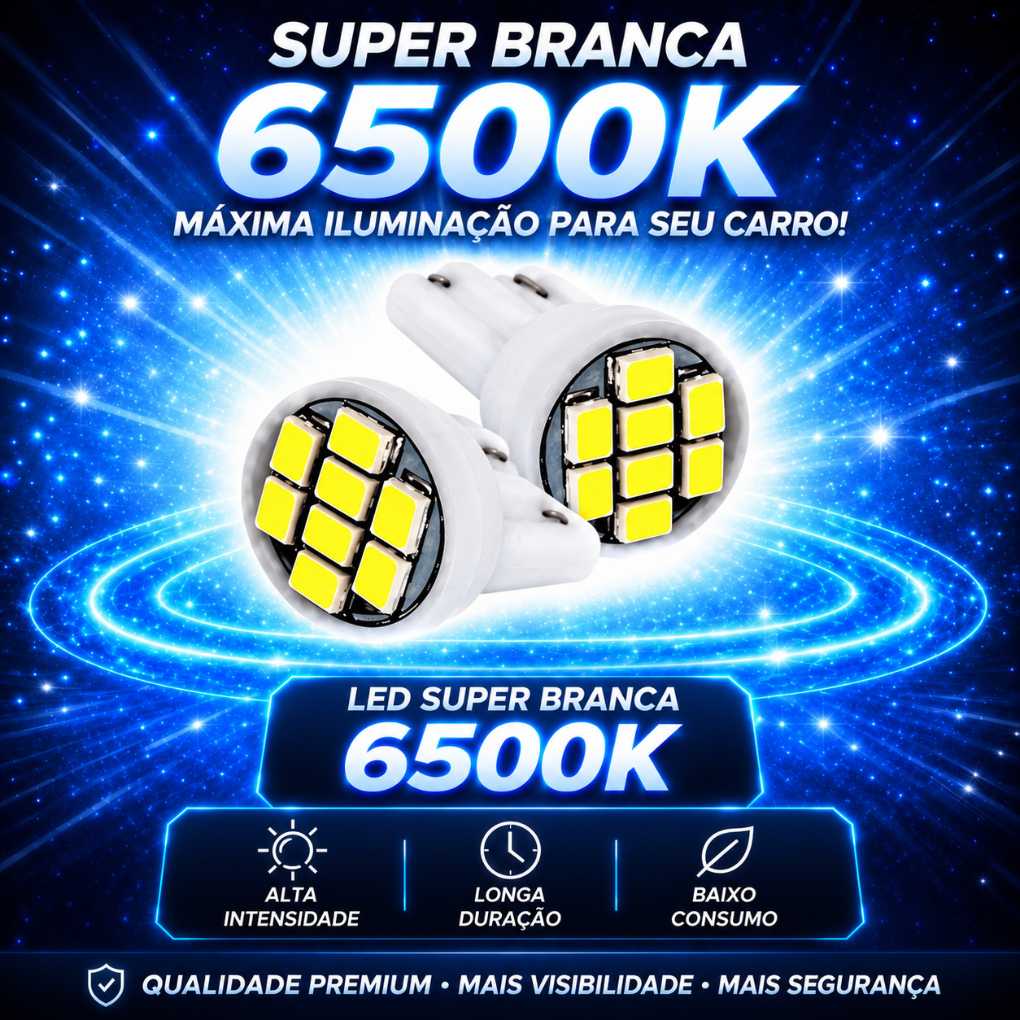 Par Lampada H7 Super Branca Tiger Auto 8500k + Brinde Pingo Led T10 · foto 2