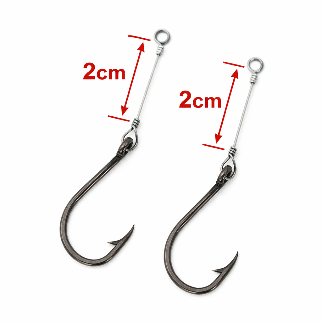 Anzol de Pesca Chinu kit c/ 50pcs c/ Castor Pacu Tamba Piapara Tilápia Pesqueiro Rio Peixe Cevadeira