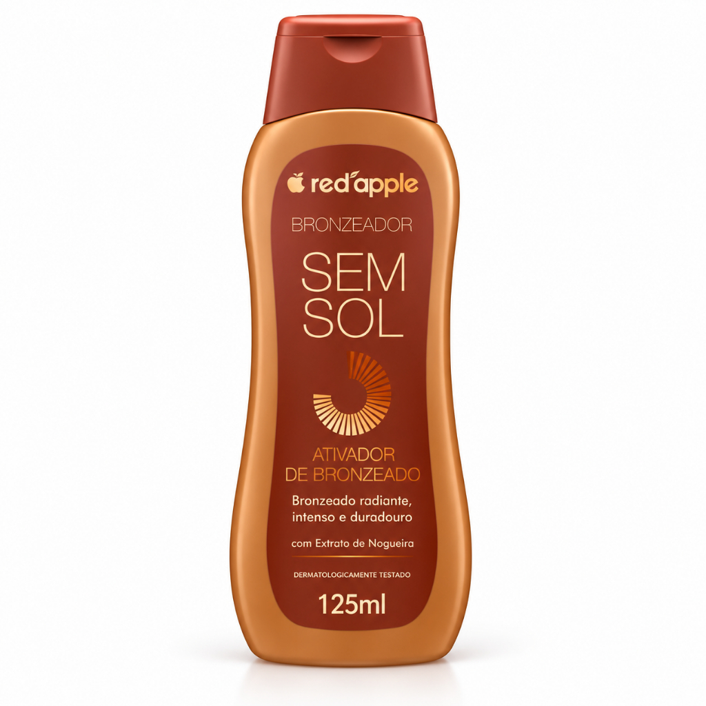 Bronzeador Sem Sol Red Apple Ativador de Bronzeado Extrato de Nogueira 125ml