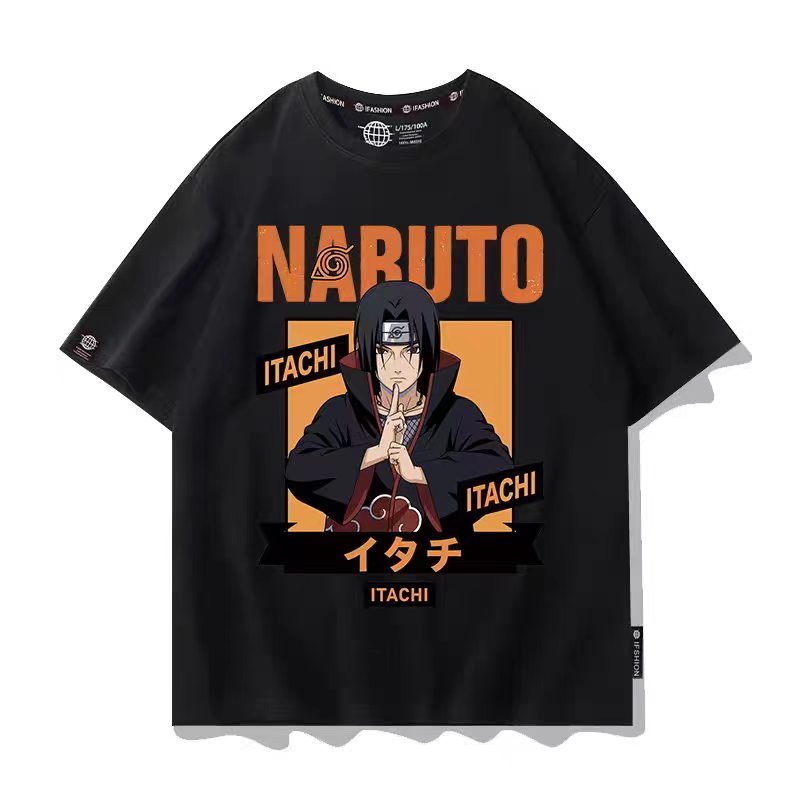 Naruto Camiseta Unissex 100% Algodão Oversized Estilo Academia Streetwear Estampa Pronta Entrega Imediata