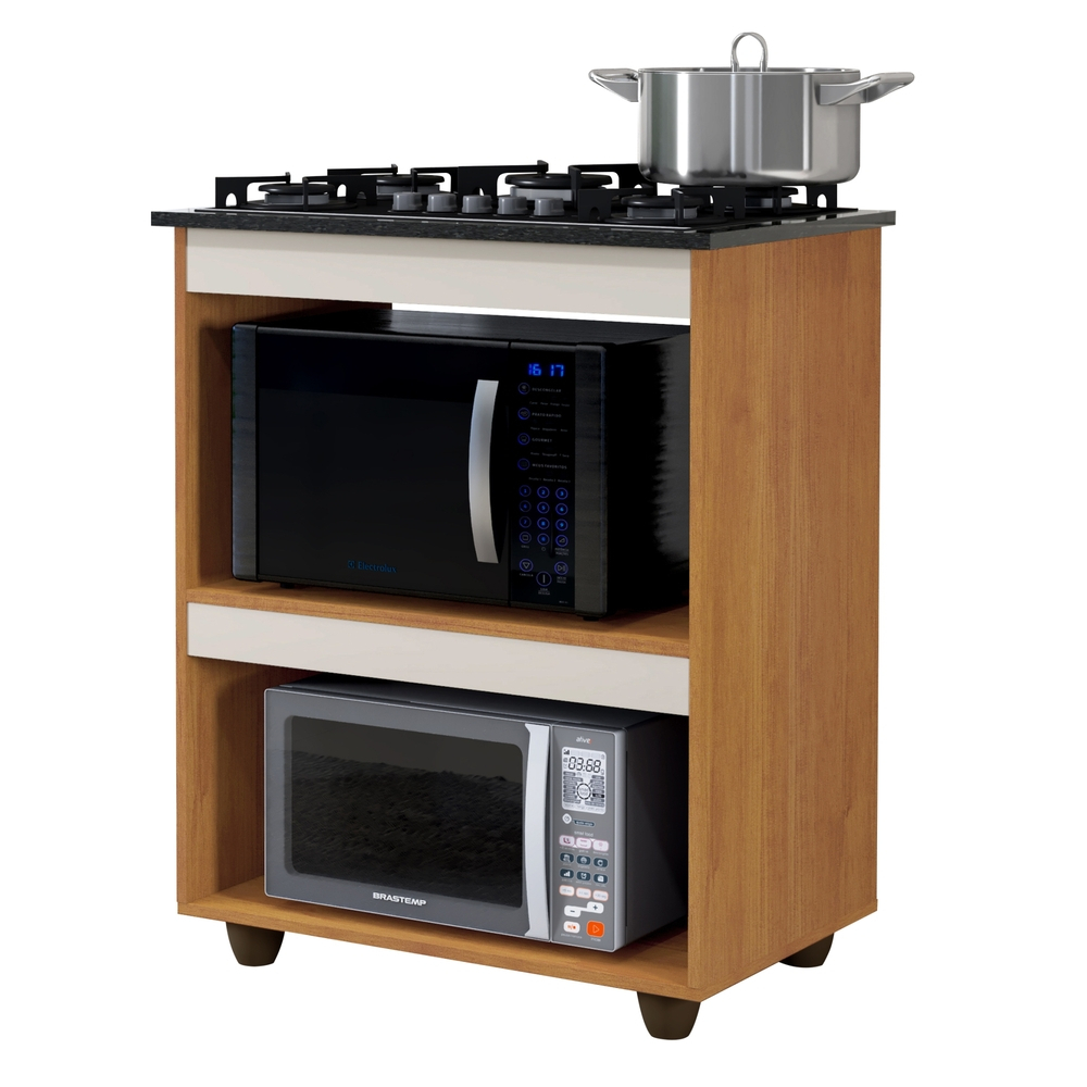 Balcão Turim para Cooktop 4 e 5 Bocas - MDP com Pintura UV e Recorte para Fogão — imagem 2 de 2