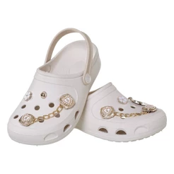 Sandalia Babuche feminina com Pins Apliques Botons Babuche Exclusivos Conforto