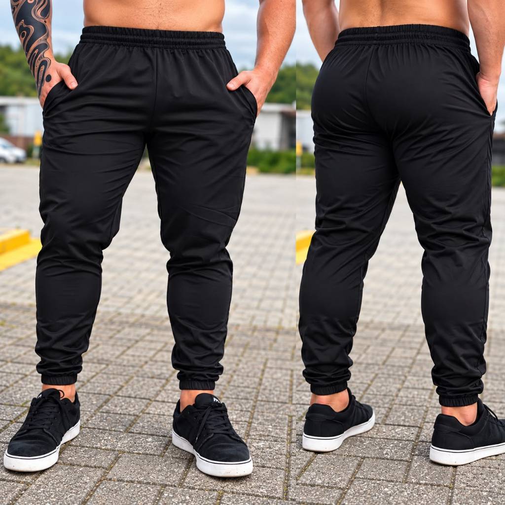 Kit 2 Calças Jogger Plus Size G1 G2 G3 G4 de Elastano Masculina Esportiva Treino Corrida Academia