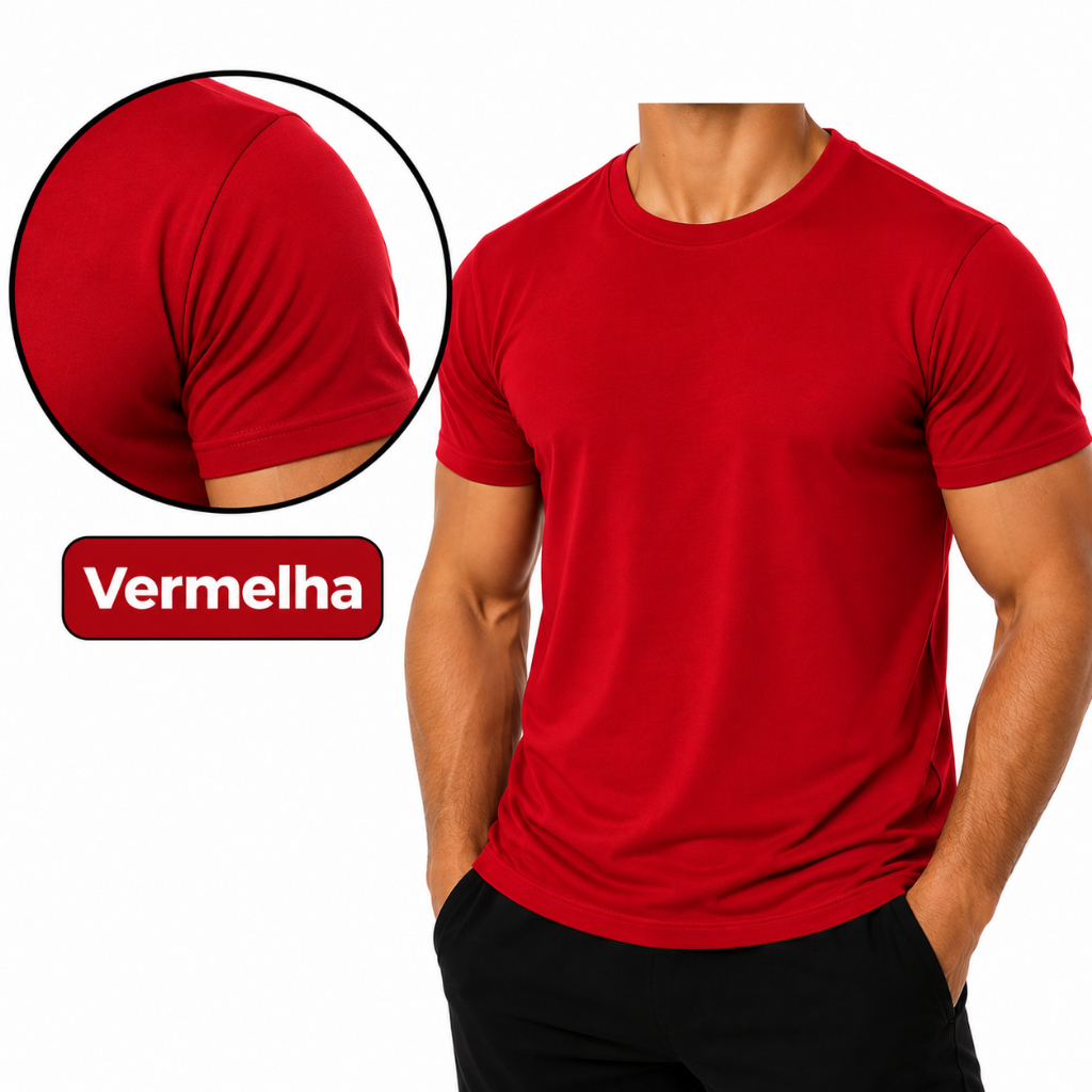 Camisetas Masculinas Lisas 96% Viscose 4% Elastano Manga Curta Casual Confortável Malha Fria