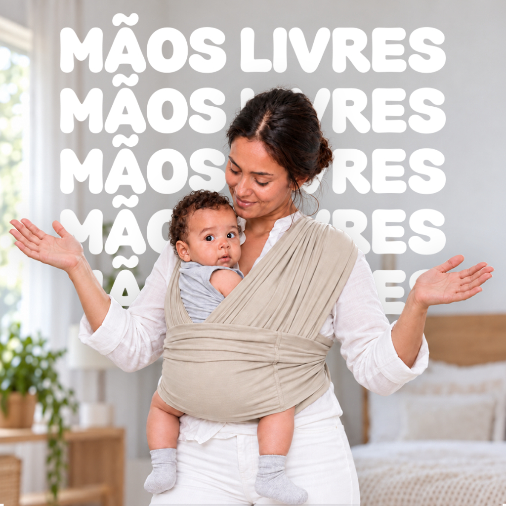 Sling Não Precisa Amarrar Wrap de Vestir Carregador Canguru Confortável — imagem 2 de 2