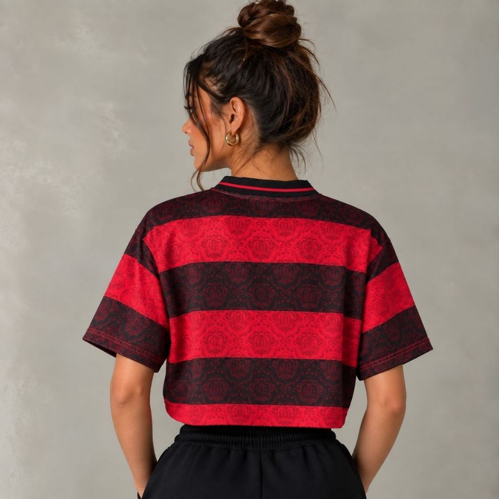 Cropped Flamengo Oversized Football 81 Feminino Rubro Negro Original — imagem 2 de 2